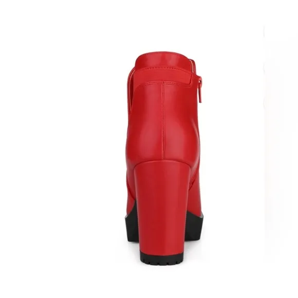 🔥Women Red Ankle Boots🔥