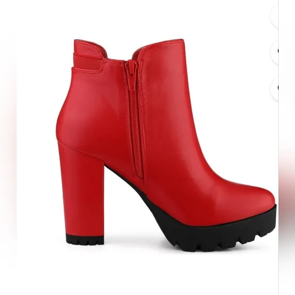🔥Women Red Ankle Boots🔥