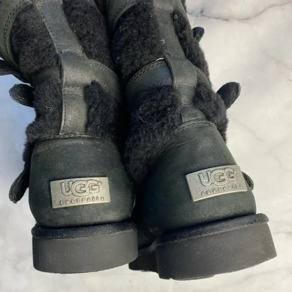 Women UGG Australia Becket Boot Black Leather