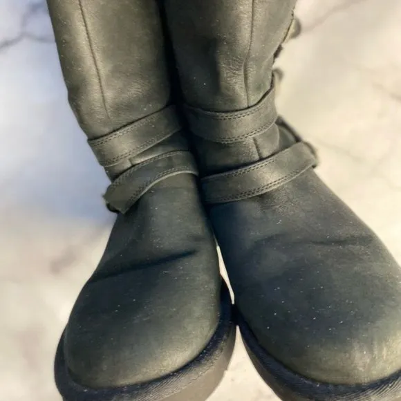 Women UGG Australia Becket Boot Black Leather