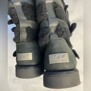 Women UGG Australia Becket Boot Black Leather