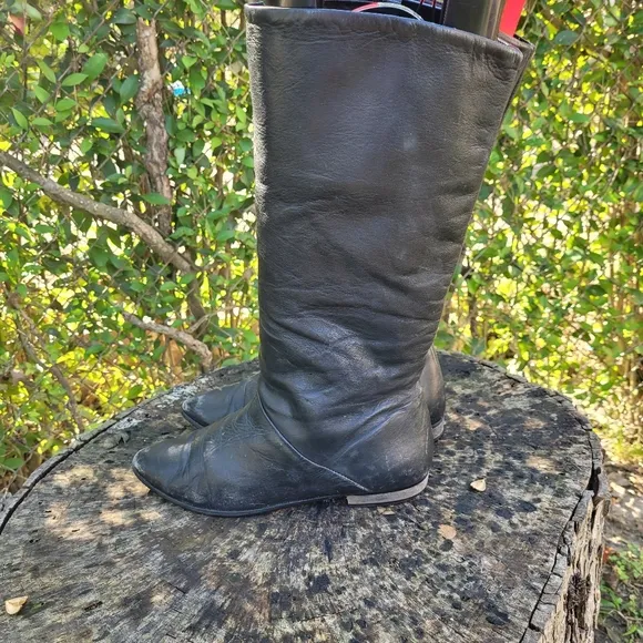 Women Vintage Tall Riding Boots Made In Brazil Size 7 1/2/Women Soft Leather