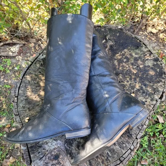Women Vintage Tall Riding Boots Made In Brazil Size 7 1/2/Women Soft Leather