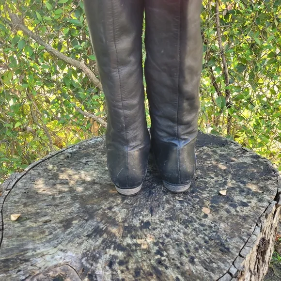 Women Vintage Tall Riding Boots Made In Brazil Size 7 1/2/Women Soft Leather