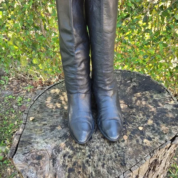 Women Vintage Tall Riding Boots Made In Brazil Size 7 1/2/Women Soft Leather