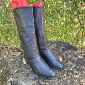 Women Vintage Tall Riding Boots Made In Brazil Size 7 1/2/Women Soft Leather