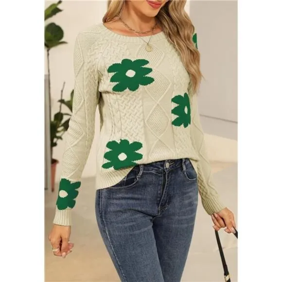 Womens 2024 Fall Pullover Sweaters Green