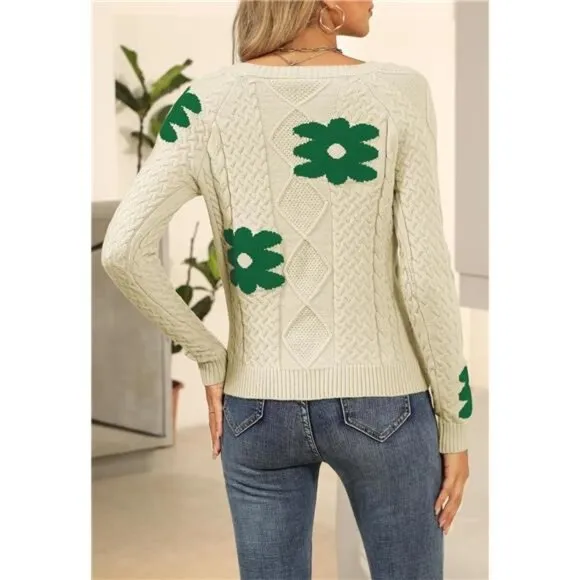 Womens 2024 Fall Pullover Sweaters Green