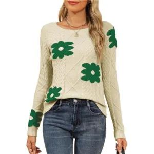 Womens 2024 Fall Pullover Sweaters Green