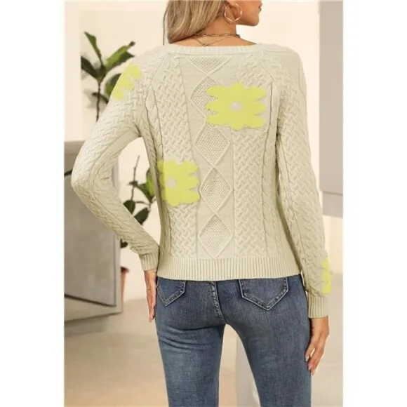 Womens 2024 Fall Pullover Sweaters Yellow