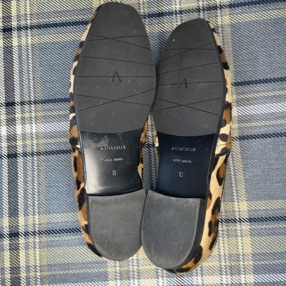 Women's Aquatalia Revy Weatherproof Calf Hair Loafer animal print