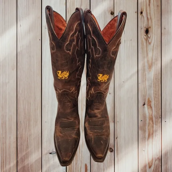 WOMENS DAN POST COWBOY COUNTRY WESTERN‎ BOOTS BROWN SIZE 6.5M