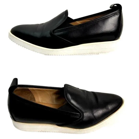 Women's Everlane Black The Leather Street Loafer Slip On Casual Creeper Shoes 8