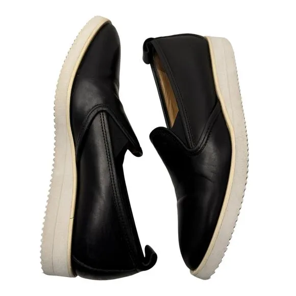 Women's Everlane Black The Leather Street Loafer Slip On Casual Creeper Shoes 8