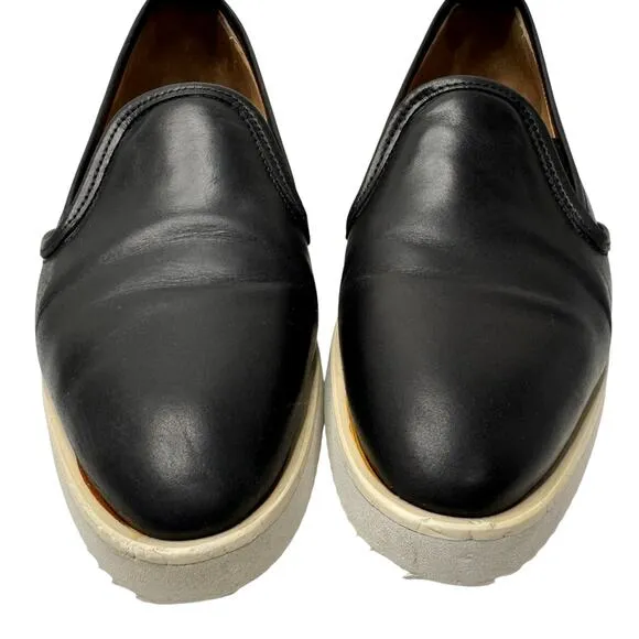Women's Everlane Black The Leather Street Loafer Slip On Casual Creeper Shoes 8