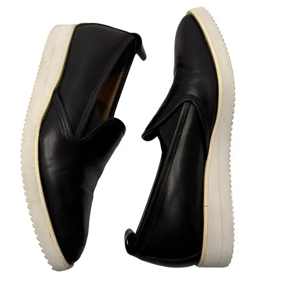 Women's Everlane Black The Leather Street Loafer Slip On Casual Creeper Shoes 8
