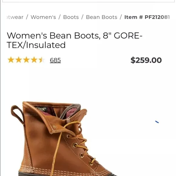Women's L L Bean Boots,  GORE-TEX/Insulated- Size 7