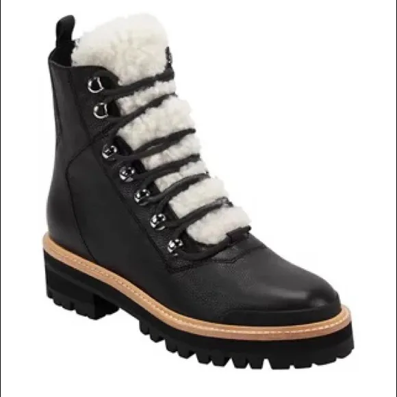 Womens Marc Fisher Izzie Fur tongue boots size 9