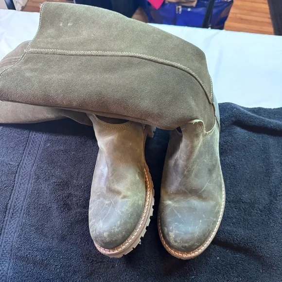 Women's Overland Hudson Sherpa Lined Leather Waterproof Riding Boots 10