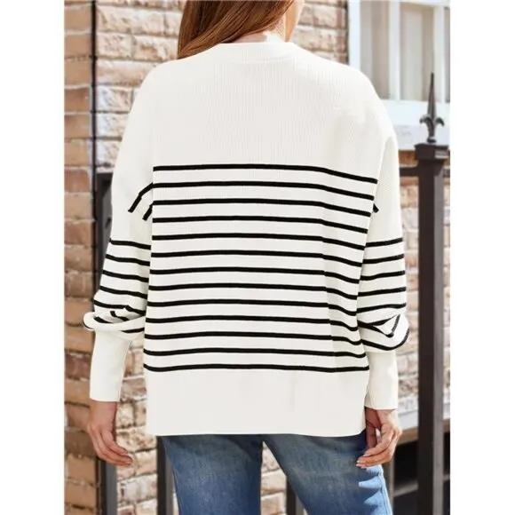 Women's Oversized Batwing Sweaters 2025 Fall Outfits Trendy Crewneck