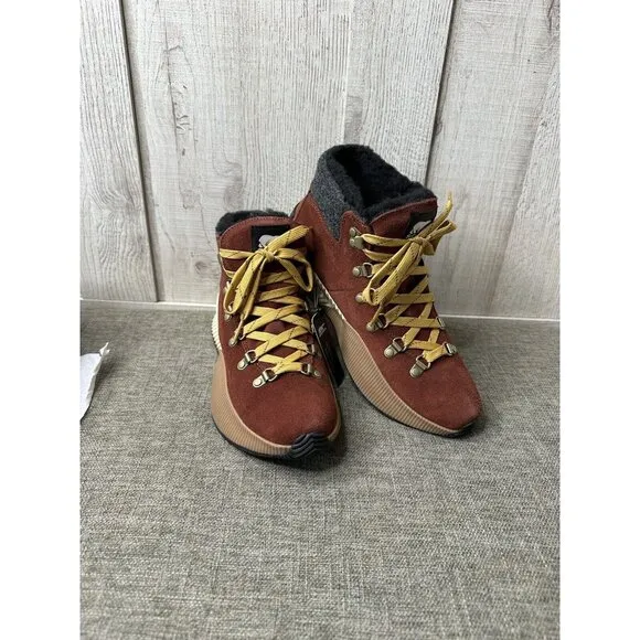 Womens Sorel Out N About III Conquest Spice Brown WP Lace Up Boots Size 8.5