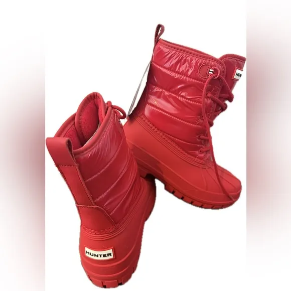 Women's Stanly Insulated Waterproof Duck Boots - RED - SZ 8 - BRAND NEW