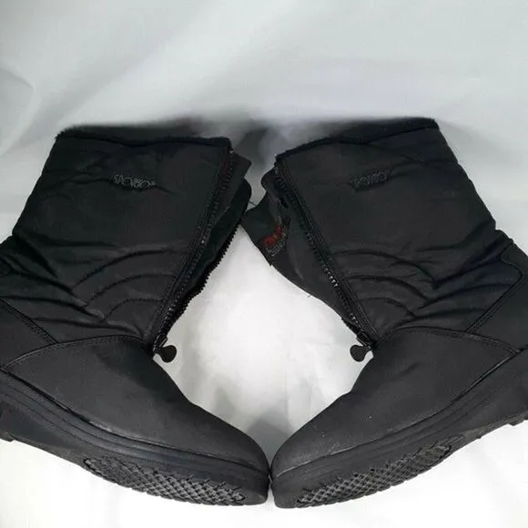 Womens Sporto Zip Front Winter Boots Size 8 1/2M‎ T