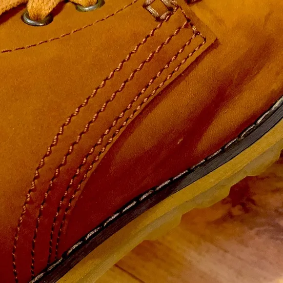 Woolrich 11 M nubuck suede leather men’s tan mid height work boots lace up EUC
