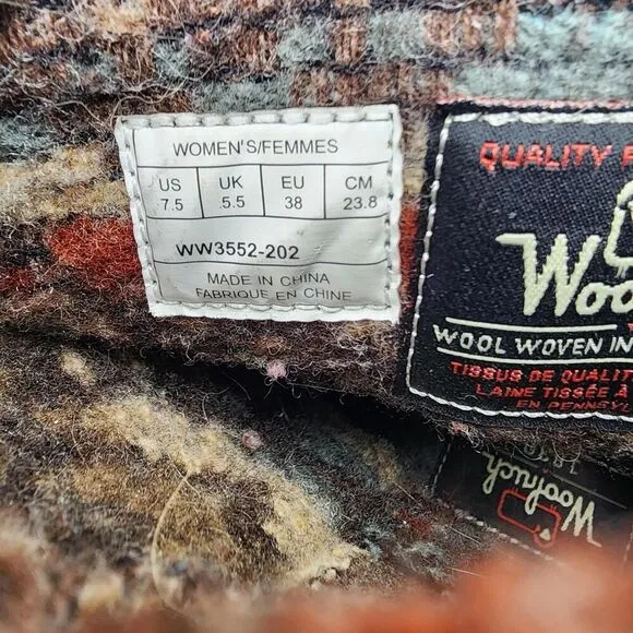 Woolrich Womens Baltimore Harness Boot US 7.5 Brown Knit Wool Moto Biker Boots