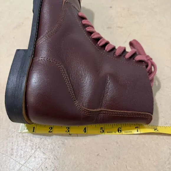 WW2 US Russet Leather Lace-Up Boots American Service Reproduction Men sz 11