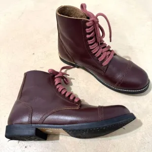 WW2 US Russet Leather Lace-Up Boots American Service Reproduction Men sz 11