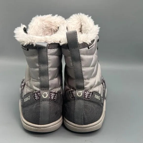 Xero Shoes Alpine Women's 9.5 Purple Lined Snow Boots Lace-Up Mid-Top Waterproof