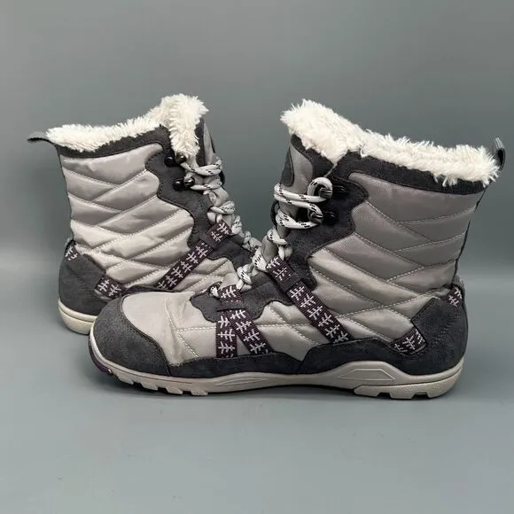 Xero Shoes Alpine Women's 9.5 Purple Lined Snow Boots Lace-Up Mid-Top Waterproof