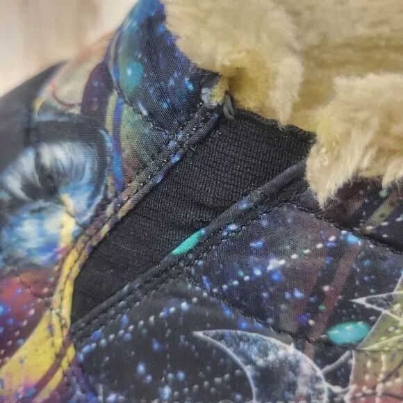 Yes We Vibe Wolf Dream Catcher Galaxy Blue Purple Celestial Soft Ankle Boots 12