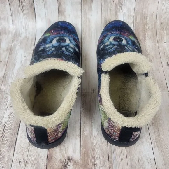 Yes We Vibe Wolf Dream Catcher Galaxy Blue Purple Celestial Soft Ankle Boots 12