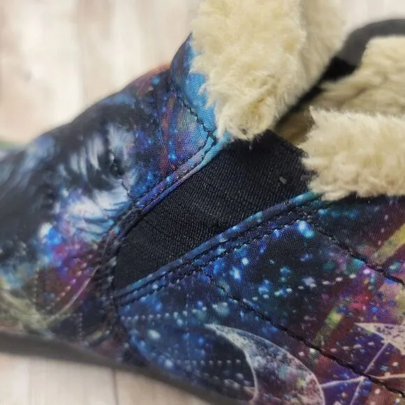 Yes We Vibe Wolf Dream Catcher Galaxy Blue Purple Celestial Soft Ankle Boots 12