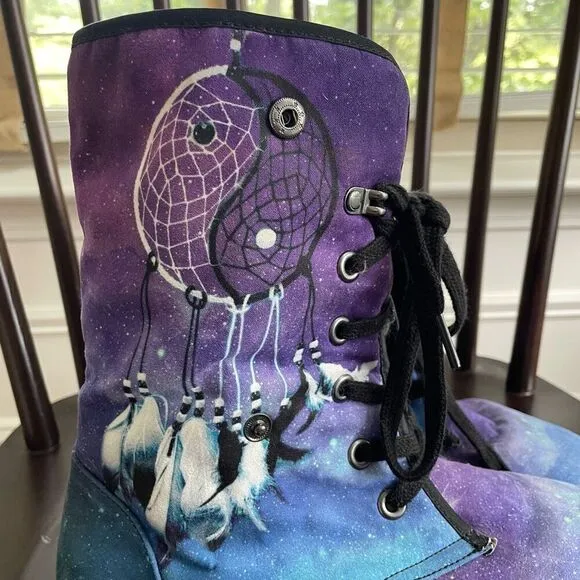 Yes We Vibe Yin Yang Galaxy Dream Catcher Boot $160 7.5 W 6 M EU 39