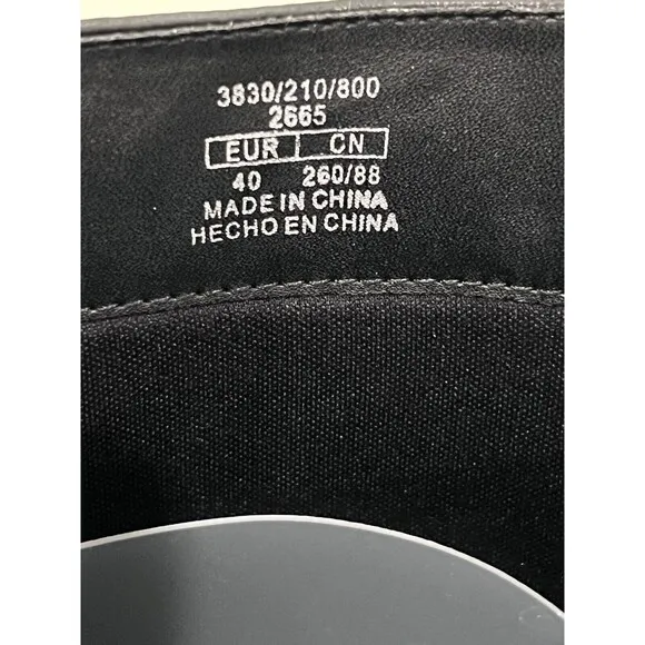 Zara Buckled Knee High Gaiter Boots Black Women US Size 9 EU 40 3830/210