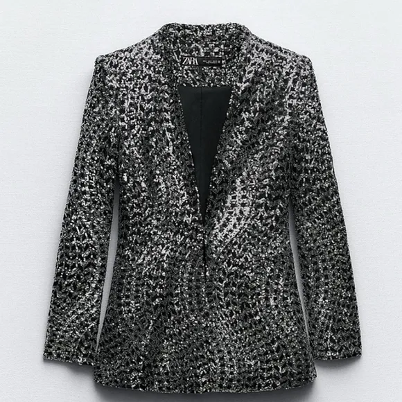 ZARA Matching Set 2pc Sequin Blazer &amp; Shorts