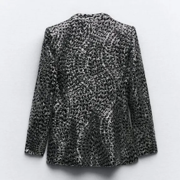 ZARA Matching Set 2pc Sequin Blazer &amp; Shorts