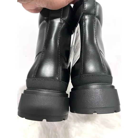 ZARA Men Chunky Sole Lace-Up Boots Black Size US 10 EUR 43 2005/420