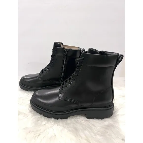ZARA Men Chunky Sole Lace-Up Boots Black Size US 10 EUR 43 2005/420