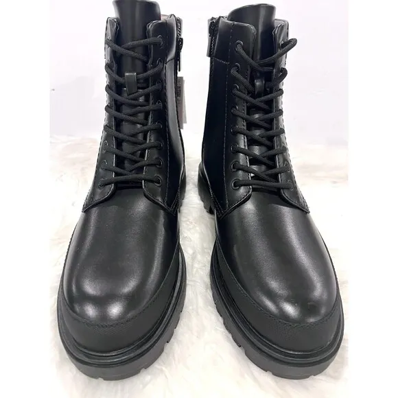 ZARA Men Chunky Sole Lace-Up Boots Black Size US 10 EUR 43 2005/420