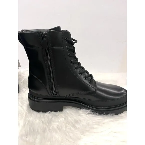 ZARA Men Chunky Sole Lace-Up Boots Black Size US 10 EUR 43 2005/420