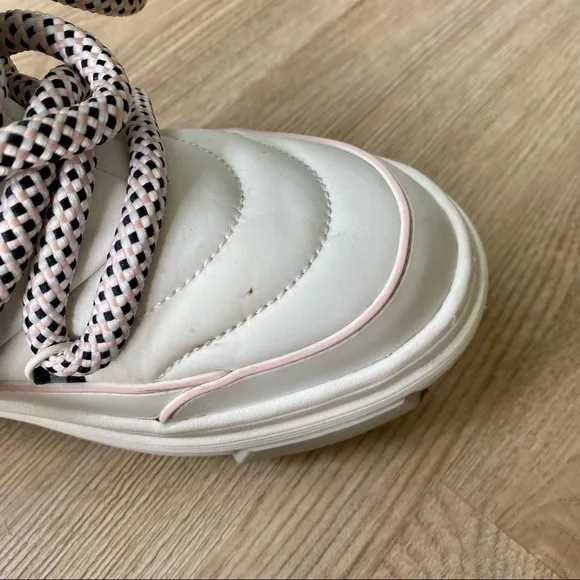 ZARA Off White &amp; Pink Chunky Puffer Winter Boots | Insulated | Women’s Size 5