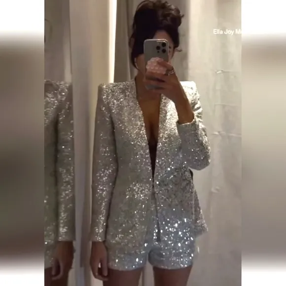 ZARA SEQUINED BLAZER size L and XS
