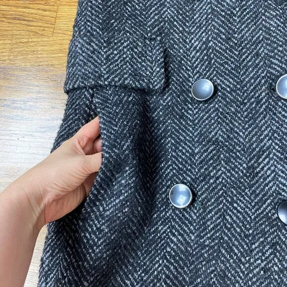 ZARA Studio Collection '21 Limited Edition Coat Faux Fur Herringbone Combination