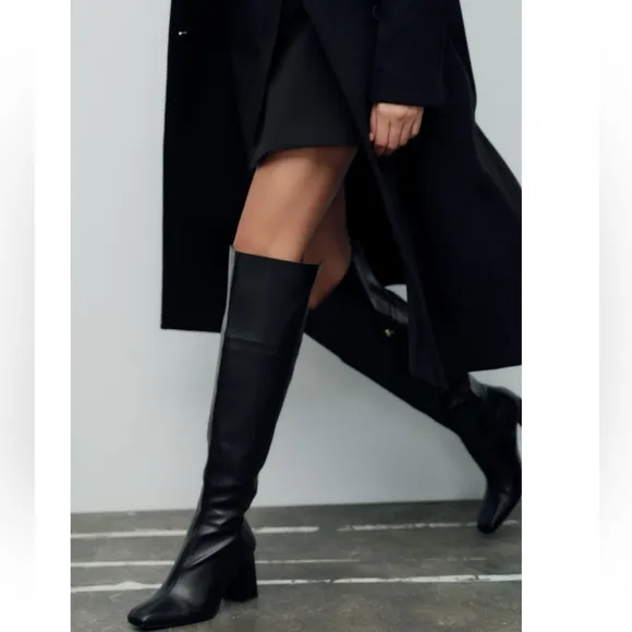 Zara women knee high BOOTS