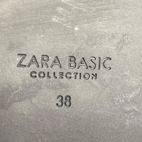 Zara Women’s Black Leather Studded Pearl Embellished Moto Boots Size 38 US 7.5